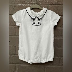 Janie and Jack white one piece summer outfit